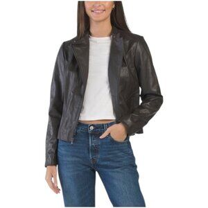 COLE HAAN Leather Genuine Jacket